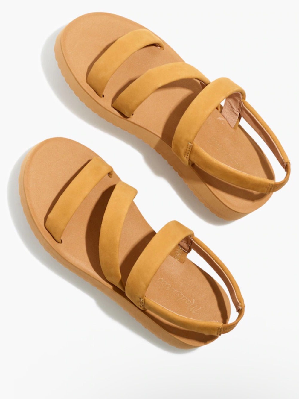 Madewell puff Maggie Tan Strappy platform Sandals 10